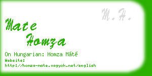 mate homza business card
